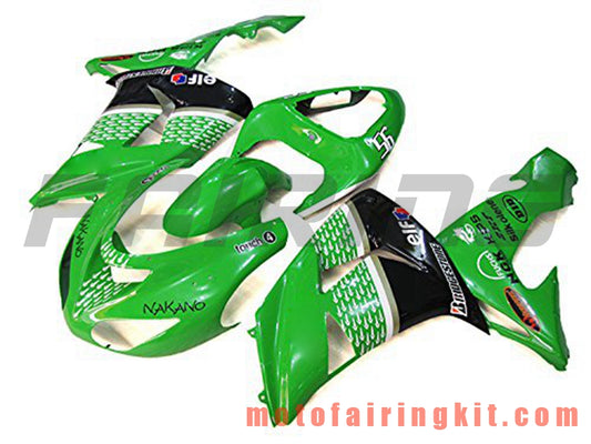 フェアリングキット ZX-10R ZX10R 2006 2007 ZX-10R ZX10R 06 07 プラスチック ABS 射出成型 完全なオートバイ車体 アフターマーケット車体フレーム (グリーン &amp; ブラック) B037