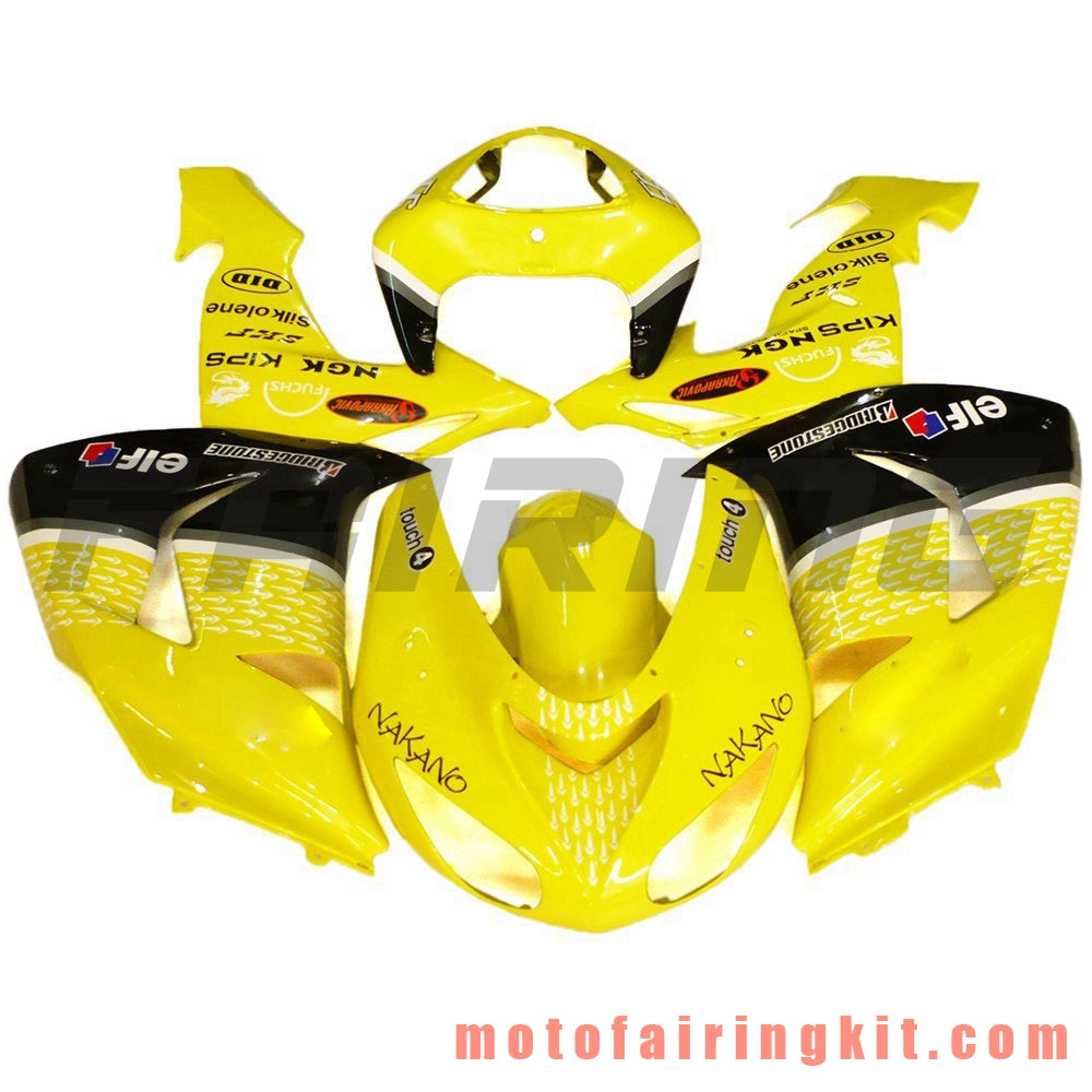 Fairing Kits Fit for ZX-10R ZX10R 2006 2007 ZX-10R ZX10R 06 07 Plastic ABS Injection Mold Complete Motorcycle Body Aftermarket Bodywork Frame (Yellow & Black) B040