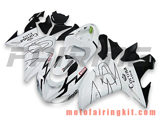 Fairing Kits Fit for ZX-10R ZX10R 2006 2007 ZX-10R ZX10R 06 07 Plastic ABS Injection Mold Complete Motorcycle Body Aftermarket Bodywork Frame (White & Black) B042