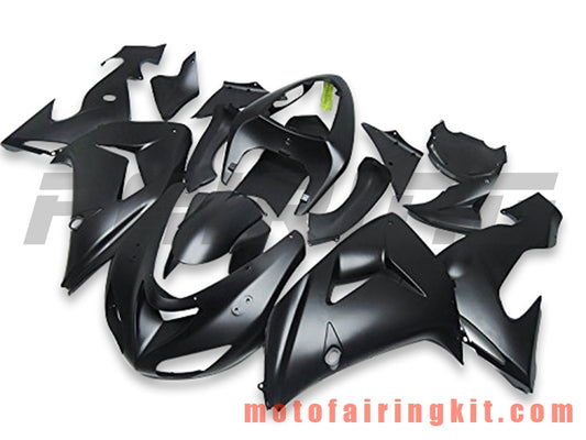 Fairing Kits Fit for ZX-10R ZX10R 2006 2007 ZX-10R ZX10R 06 07 Plastic ABS Injection Mold Complete Motorcycle Body Aftermarket Bodywork Frame (Black) B043