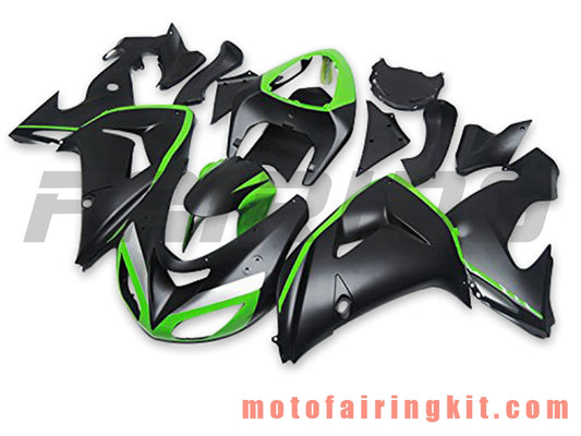 Fairing Kits Fit for ZX-10R ZX10R 2006 2007 ZX-10R ZX10R 06 07 Plastic ABS Injection Mold Complete Motorcycle Body Aftermarket Bodywork Frame (Black & Green) B045