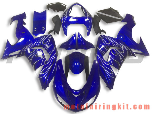 Kits de carenado aptos para ZX-10R ZX10R 2006 2007 ZX-10R ZX10R 06 07 Molde de inyección de plástico ABS Carrocería completa para motocicleta Carrocería del mercado de accesorios Marco (azul) B047