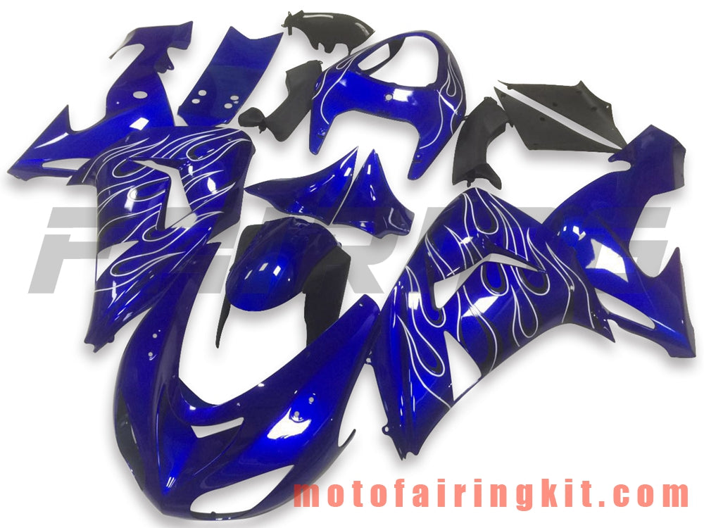 Kits de carenado aptos para ZX-10R ZX10R 2006 2007 ZX-10R ZX10R 06 07 Molde de inyección de plástico ABS Carrocería completa para motocicleta Carrocería del mercado de accesorios Marco (azul) B047