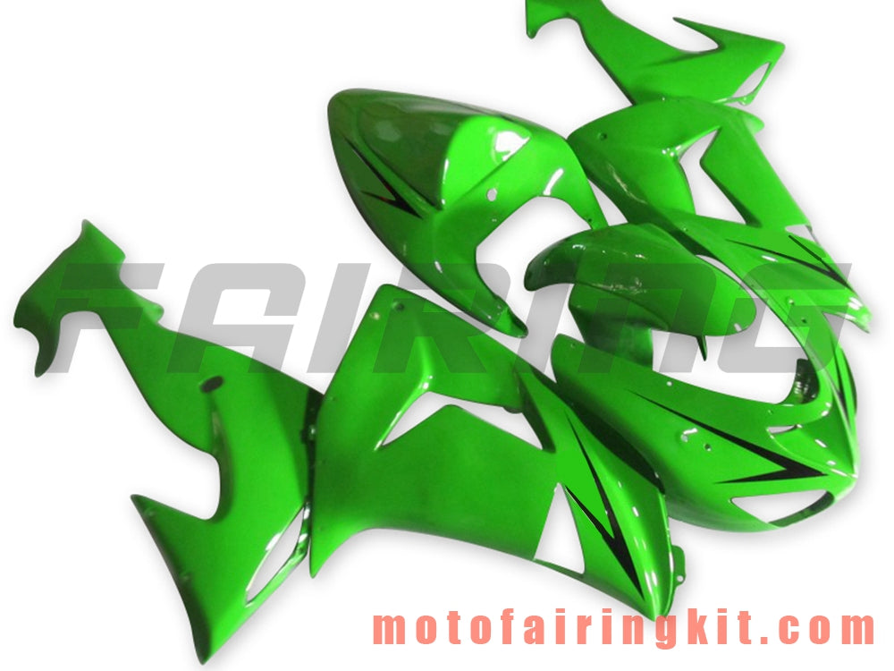 Kits de carenado aptos para ZX-10R ZX10R 2006 2007 ZX-10R ZX10R 06 07 Molde de inyección de plástico ABS Carrocería completa para motocicleta Carrocería del mercado de accesorios Marco (verde) B054