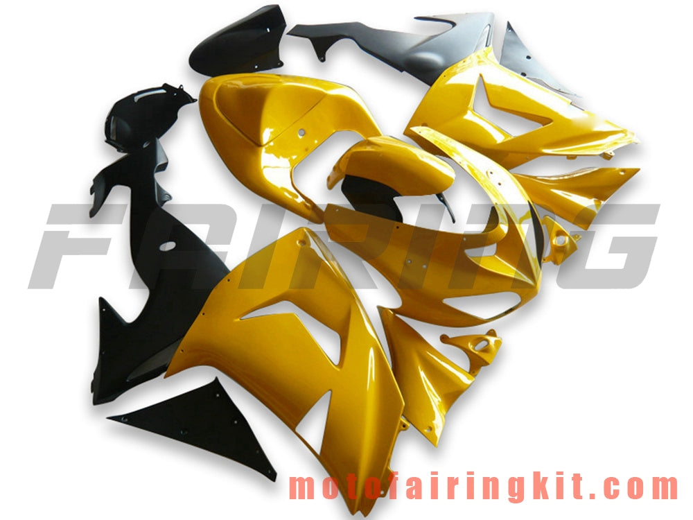 Fairing Kits Fit for ZX-10R ZX10R 2006 2007 ZX-10R ZX10R 06 07 Plastic ABS Injection Mold Complete Motorcycle Body Aftermarket Bodywork Frame (Yellow & Black) B060