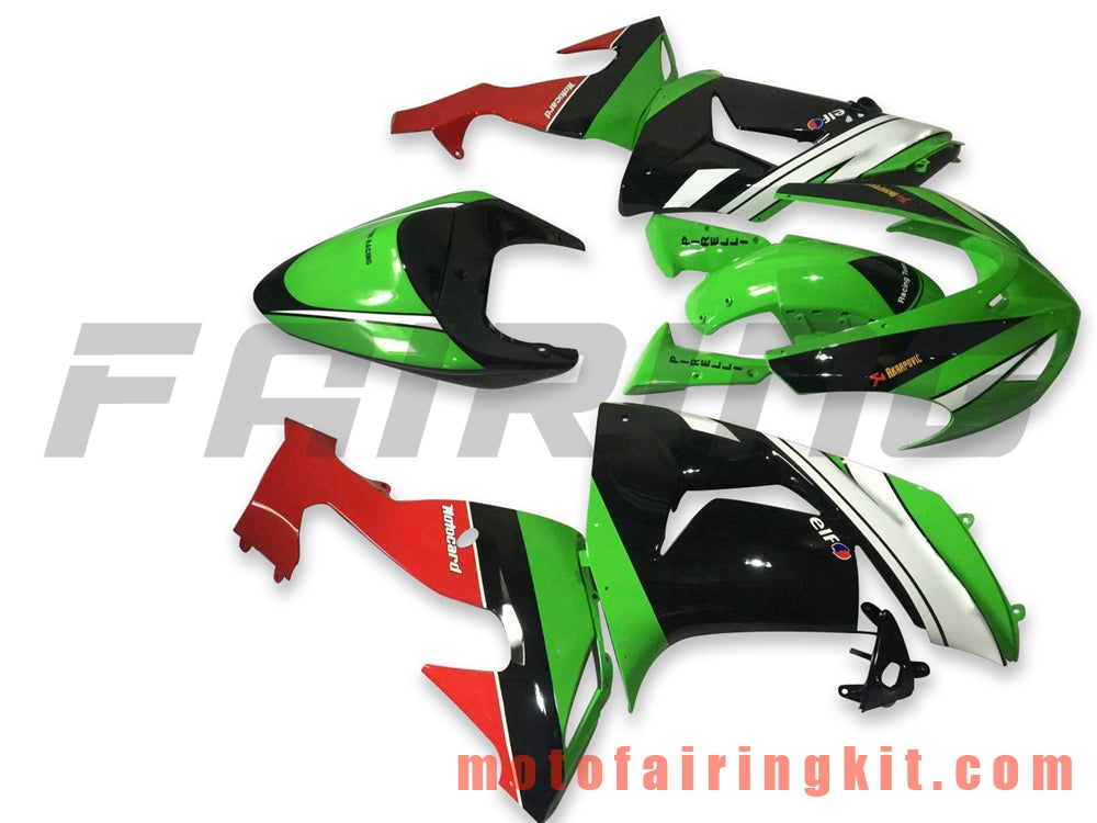 Fairing Kits Fit for ZX-10R ZX10R 2006 2007 ZX-10R ZX10R 06 07 Plastic ABS Injection Mold Complete Motorcycle Body Aftermarket Bodywork Frame (Green & Black) B069