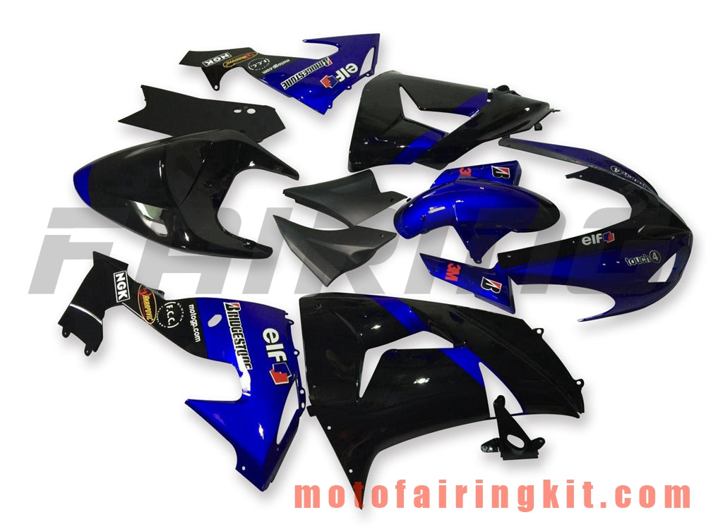 フェアリングキット ZX-10R ZX10R 2006 2007 ZX-10R ZX10R 06 07 プラスチック ABS 射出成型 完全なオートバイボディ アフターマーケットボディワークフレーム (ブルー &amp; ブラック) B070