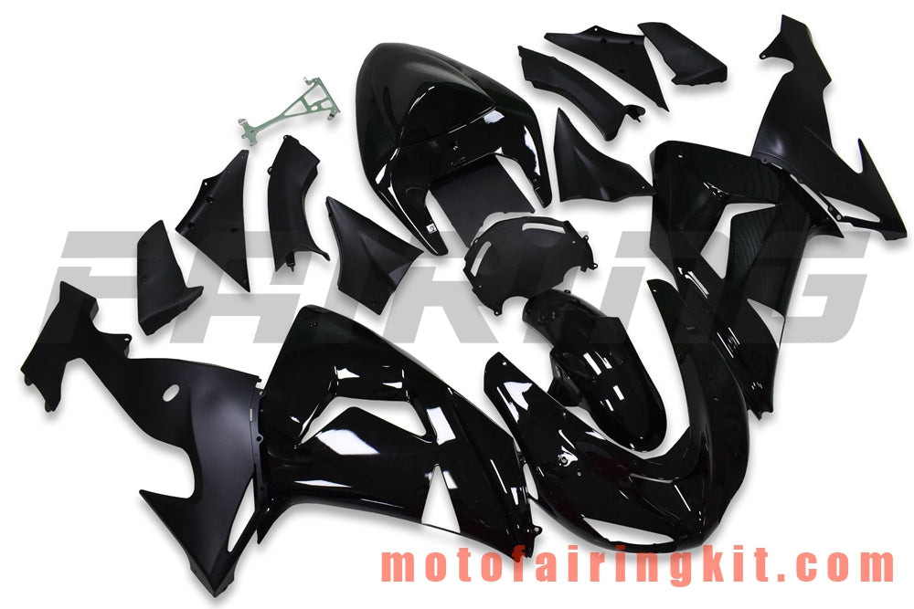 Fairing Kits Fit for ZX-10R ZX10R 2006 2007 ZX-10R ZX10R 06 07 Plastic ABS Injection Mold Complete Motorcycle Body Aftermarket Bodywork Frame (Black) B071