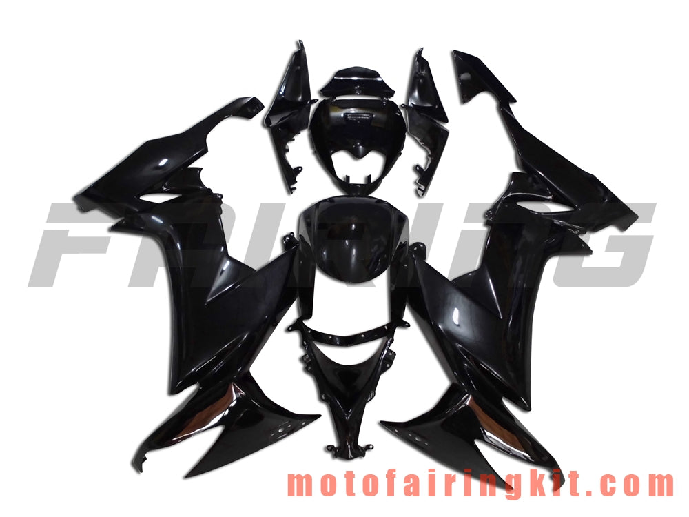 Kits de carenado aptos para ZX-10R ZX10R 2008 2009 2010 ZX10R 08 09 10 Molde de inyección de plástico ABS Carrocería completa para motocicleta Marco de carrocería de posventa (negro) B004