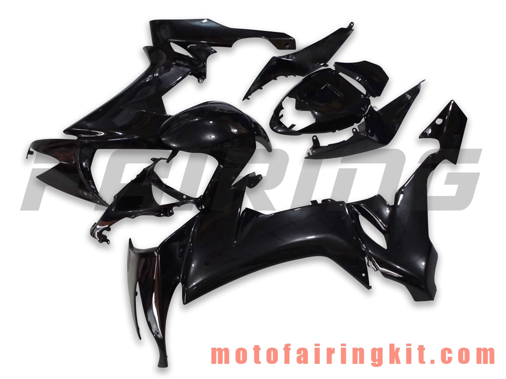 Fairing Kits Fit for ZX-10R ZX10R 2008 2009 2010 ZX10R 08 09 10 Plastic ABS Injection Mold Complete Motorcycle Body Aftermarket Bodywork Frame (Black) B004