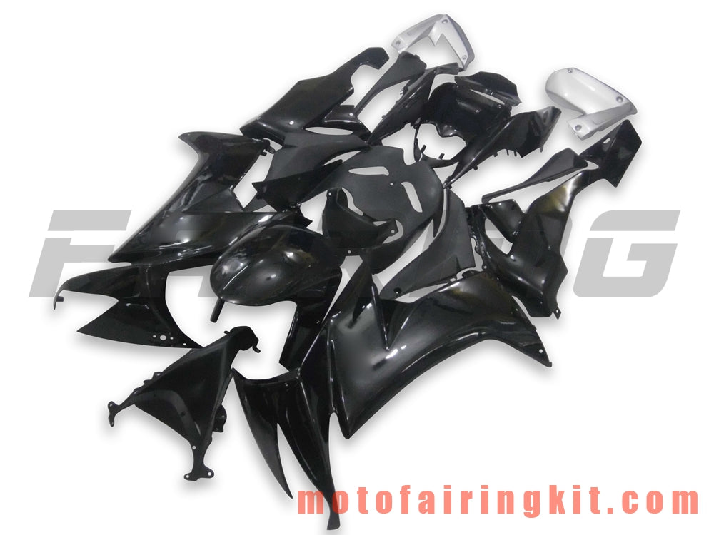 フェアリングキット ZX-10R ZX10R 2008 2009 2010 ZX10R 08 09 10 プラスチック ABS 射出成形 完全なオートバイボディ アフターマーケットボディワークフレーム (ブラック &amp; シルバー) B010