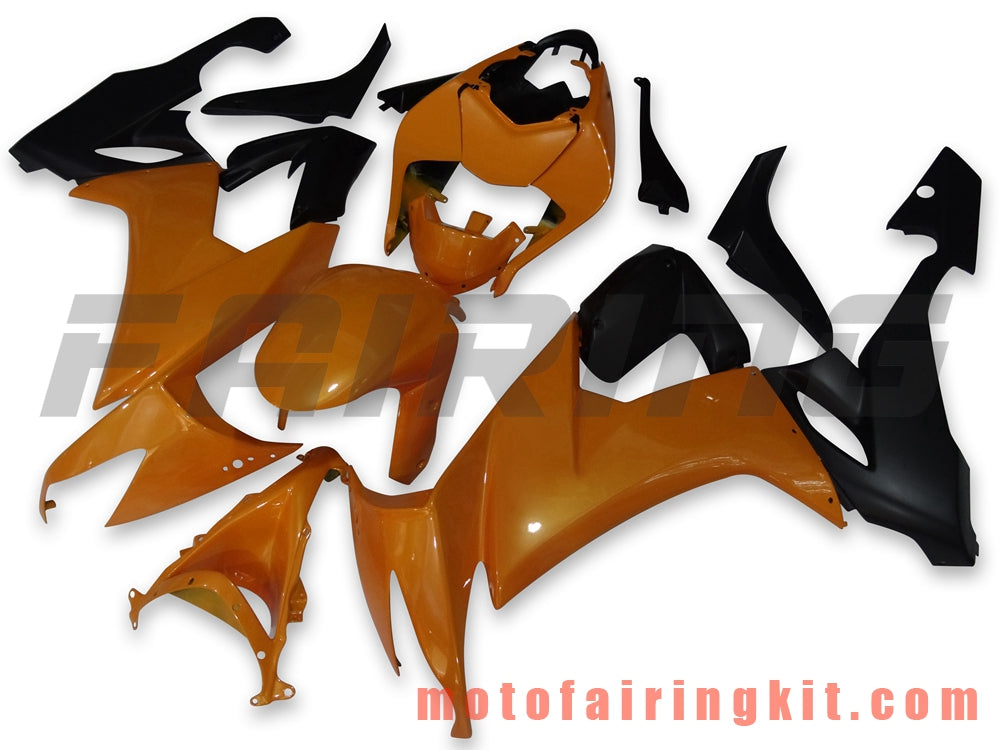 Fairing Kits Fit for ZX-10R ZX10R 2008 2009 2010 ZX10R 08 09 10 Plastic ABS Injection Mold Complete Motorcycle Body Aftermarket Bodywork Frame (Orange & Black) B018