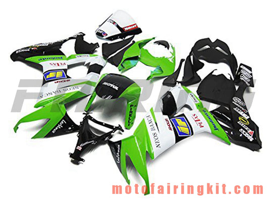 Fairing Kits Fit for ZX-10R ZX10R 2008 2009 2010 ZX10R 08 09 10 Plastic ABS Injection Mold Complete Motorcycle Body Aftermarket Bodywork Frame (Green & Black) B019