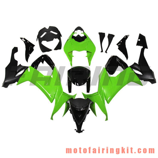 Fairing Kits Fit for ZX-10R ZX10R 2008 2009 2010 ZX10R 08 09 10 Plastic ABS Injection Mold Complete Motorcycle Body Aftermarket Bodywork Frame (Green & Black) B021