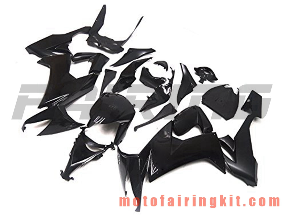 Fairing Kits Fit for ZX-10R ZX10R 2008 2009 2010 ZX10R 08 09 10 Plastic ABS Injection Mold Complete Motorcycle Body Aftermarket Bodywork Frame (Black) B023