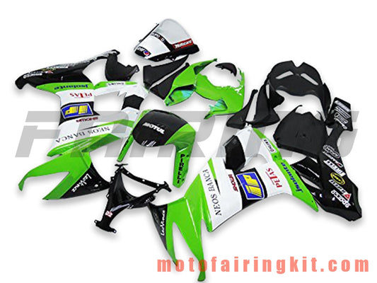 フェアリングキット ZX-10R ZX10R 2008 2009 2010 ZX10R 08 09 10 プラスチック ABS 射出成形 完全なオートバイボディ アフターマーケットボディワークフレーム (ホワイト &amp; グリーン) B027