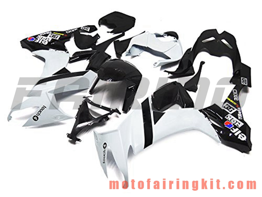 Kits de carenado aptos para ZX-10R ZX10R 2008 2009 2010 ZX10R 08 09 10 Molde de inyección de plástico ABS Carrocería completa para motocicleta Marco de carrocería de posventa (blanco y negro) B028