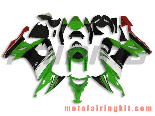 Kits de carenado aptos para ZX-10R ZX10R 2008 2009 2010 ZX10R 08 09 10 Molde de inyección de plástico ABS Carrocería completa para motocicleta Carrocería del mercado de accesorios Marco (verde y negro) B029