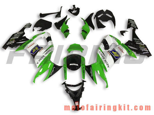 Fairing Kits Fit for ZX-10R ZX10R 2008 2009 2010 ZX10R 08 09 10 Plastic ABS Injection Mold Complete Motorcycle Body Aftermarket Bodywork Frame (Green & Black) B030