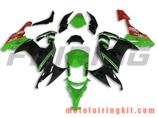 Kits de carenado aptos para ZX-10R ZX10R 2008 2009 2010 ZX10R 08 09 10 Molde de inyección de plástico ABS Carrocería completa para motocicleta Carrocería del mercado de accesorios Marco (negro y verde) B032