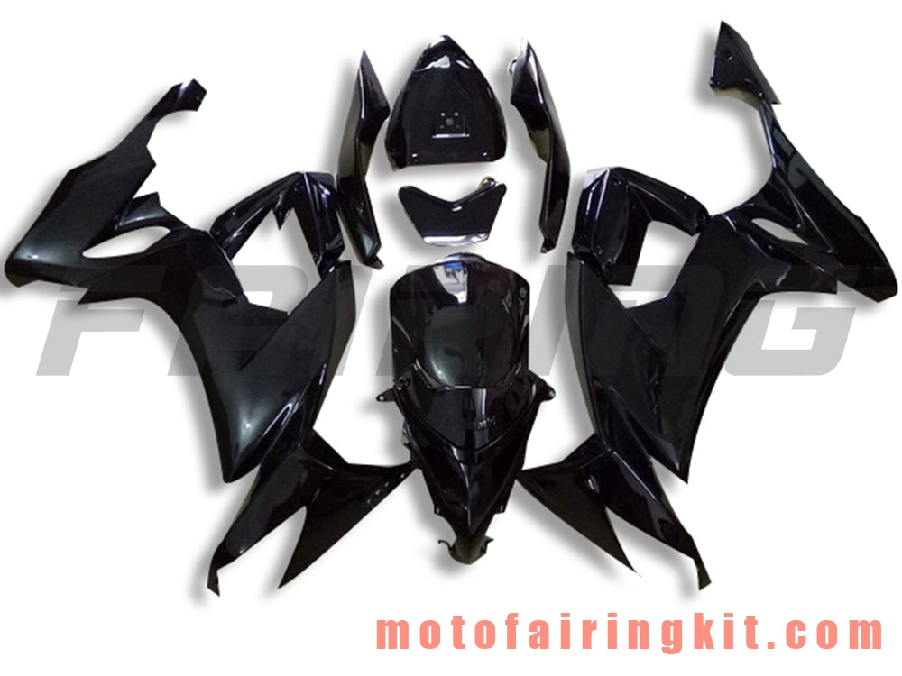 Fairing Kits Fit for ZX-10R ZX10R 2008 2009 2010 ZX10R 08 09 10 Plastic ABS Injection Mold Complete Motorcycle Body Aftermarket Bodywork Frame (Black) B033