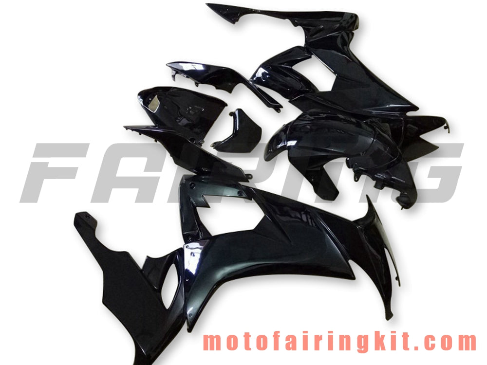 Fairing Kits Fit for ZX-10R ZX10R 2008 2009 2010 ZX10R 08 09 10 Plastic ABS Injection Mold Complete Motorcycle Body Aftermarket Bodywork Frame (Black) B033