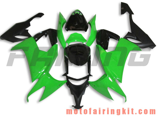 Kits de carenado aptos para ZX-10R ZX10R 2008 2009 2010 ZX10R 08 09 10 Molde de inyección de plástico ABS Carrocería completa para motocicleta Marco de carrocería de posventa (verde y negro) B034