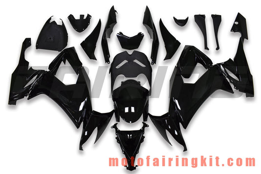 Fairing Kits Fit for ZX-10R ZX10R 2008 2009 2010 ZX10R 08 09 10 Plastic ABS Injection Mold Complete Motorcycle Body Aftermarket Bodywork Frame (Black) B041