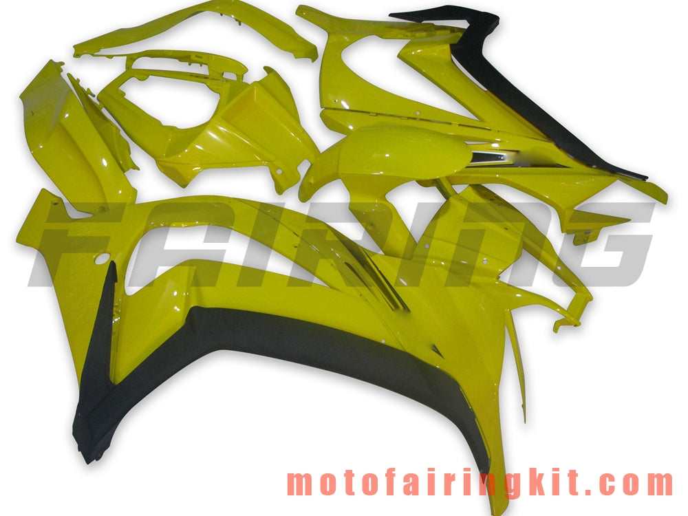 フェアリングキット ZX-10R ZX10R 2011 2012 2013 2014 2015 プラスチック ABS 射出成形 完全なオートバイボディ アフターマーケットボディワークフレーム (イエロー &amp; ブラック) B008