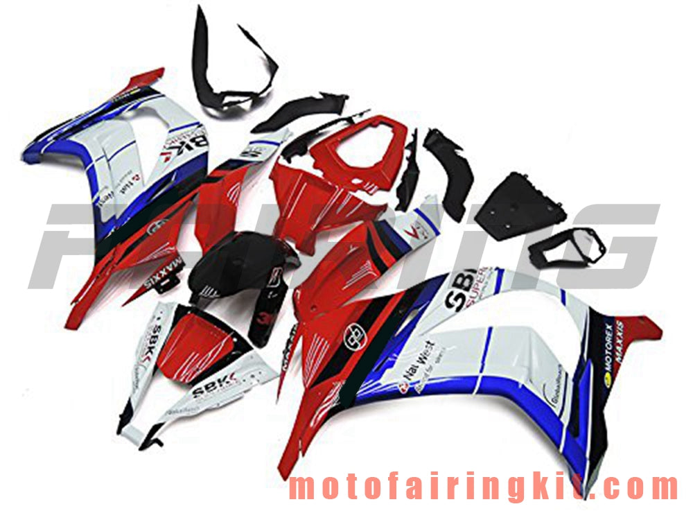 Fairing Kits Fit for ZX-10R ZX10R 2011 2012 2013 2014 2015 Plastic ABS Injection Mold Complete Motorcycle Body Aftermarket Bodywork Frame (Red & White) B010