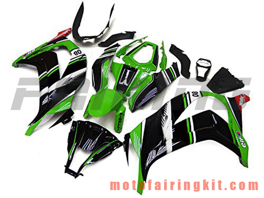 Fairing Kits Fit for ZX-10R ZX10R 2011 2012 2013 2014 2015 Plastic ABS Injection Mold Complete Motorcycle Body Aftermarket Bodywork Frame (Green & Black) B011