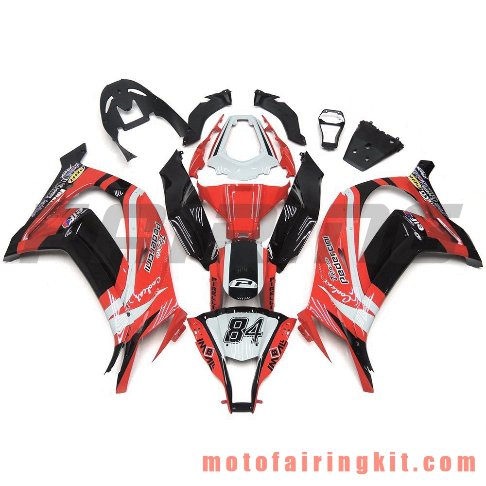 Fairing Kits Fit for ZX-10R ZX10R 2011 2012 2013 2014 2015 Plastic ABS Injection Mold Complete Motorcycle Body Aftermarket Bodywork Frame (Red & Black) B012