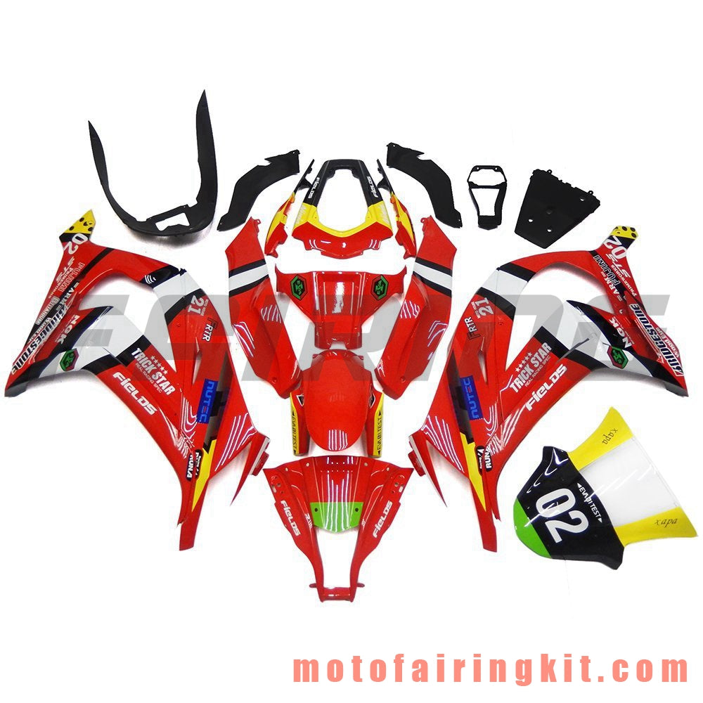 Fairing Kits Fit for ZX-10R ZX10R 2011 2012 2013 2014 2015 Plastic ABS Injection Mold Complete Motorcycle Body Aftermarket Bodywork Frame (Red & Yellow) B013