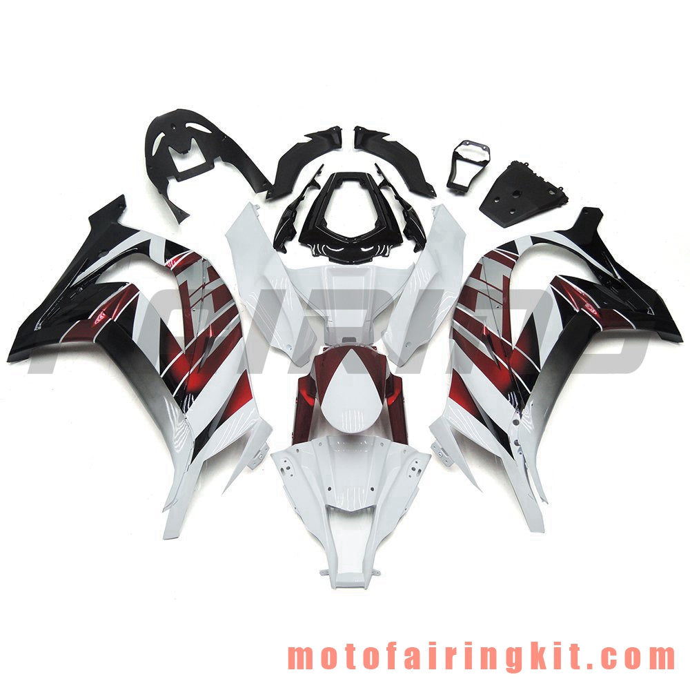 Kits de carenado aptos para ZX-10R ZX10R 2011 2012 2013 2014 2015 Molde de inyección de plástico ABS Carrocería completa para motocicleta Marco de carrocería de posventa (blanco y rojo) B014