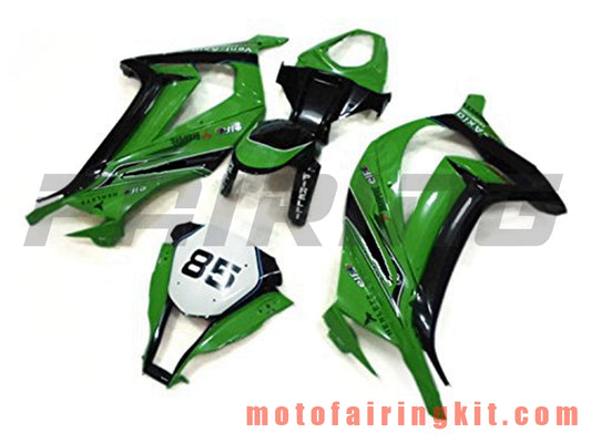 Fairing Kits Fit for ZX-10R ZX10R 2011 2012 2013 2014 2015 Plastic ABS Injection Mold Complete Motorcycle Body Aftermarket Bodywork Frame (Green & Black) B017