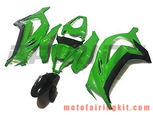 フェアリングキット ZX-10R ZX10R 2011 2012 2013 2014 2015 プラスチック ABS 射出成形 完全なオートバイボディ アフターマーケットボディワークフレーム (グリーン &amp; ブラック) B018