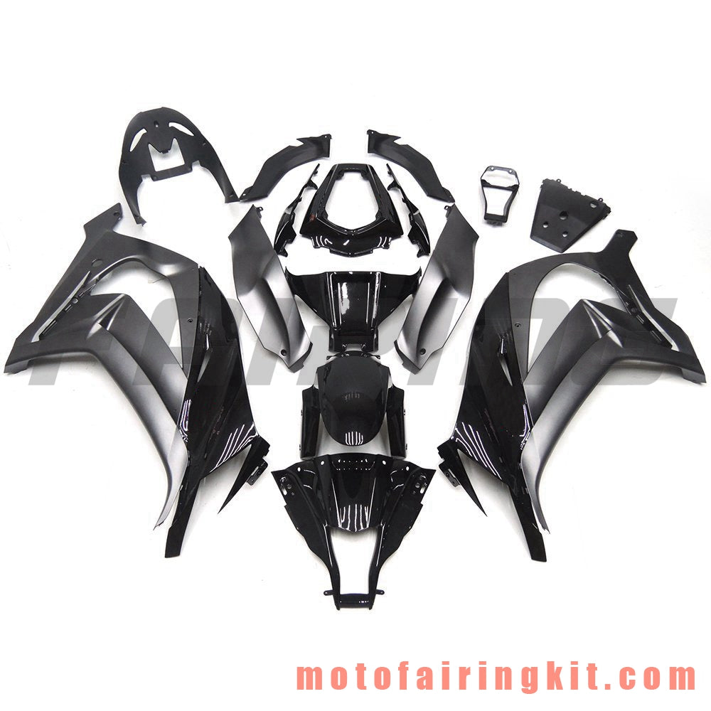 Fairing Kits Fit for ZX-10R ZX10R 2011 2012 2013 2014 2015 Plastic ABS Injection Mold Complete Motorcycle Body Aftermarket Bodywork Frame (Black & Gray) B019