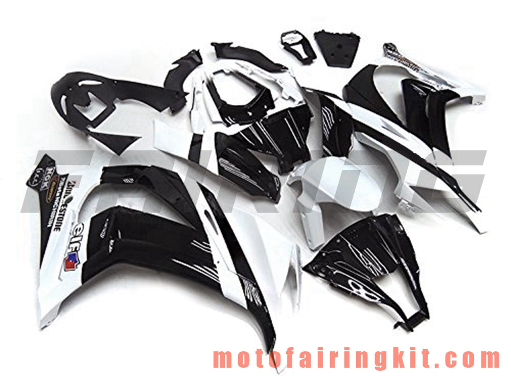 Fairing Kits Fit for ZX-10R ZX10R 2011 2012 2013 2014 2015 Plastic ABS Injection Mold Complete Motorcycle Body Aftermarket Bodywork Frame (Black & White) B021