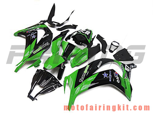 Fairing Kits Fit for ZX-10R ZX10R 2011 2012 2013 2014 2015 Plastic ABS Injection Mold Complete Motorcycle Body Aftermarket Bodywork Frame (Green & Black) B022