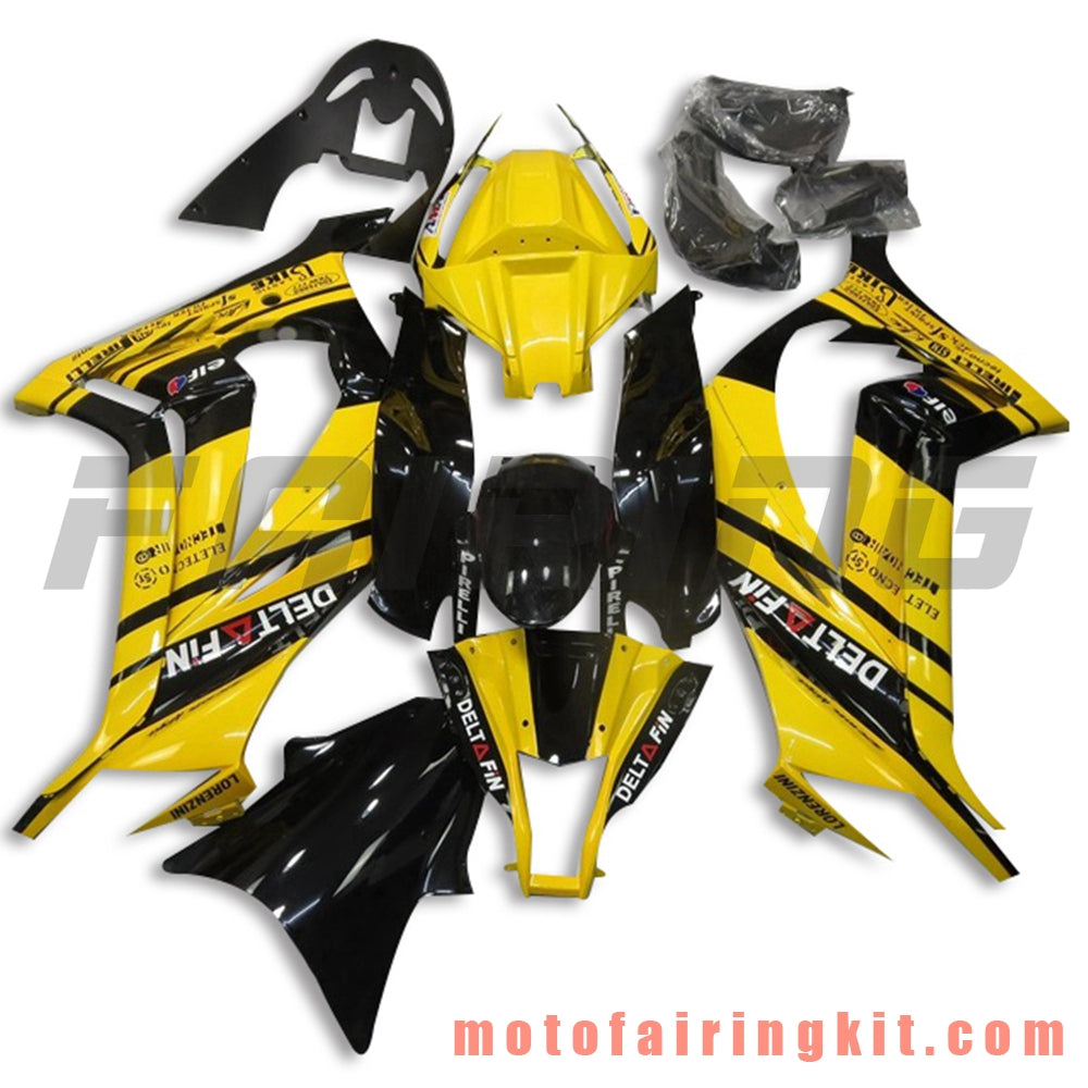 Fairing Kits Fit for ZX-10R ZX10R 2011 2012 2013 2014 2015 Plastic ABS Injection Mold Complete Motorcycle Body Aftermarket Bodywork Frame (Yellow & Black) B031