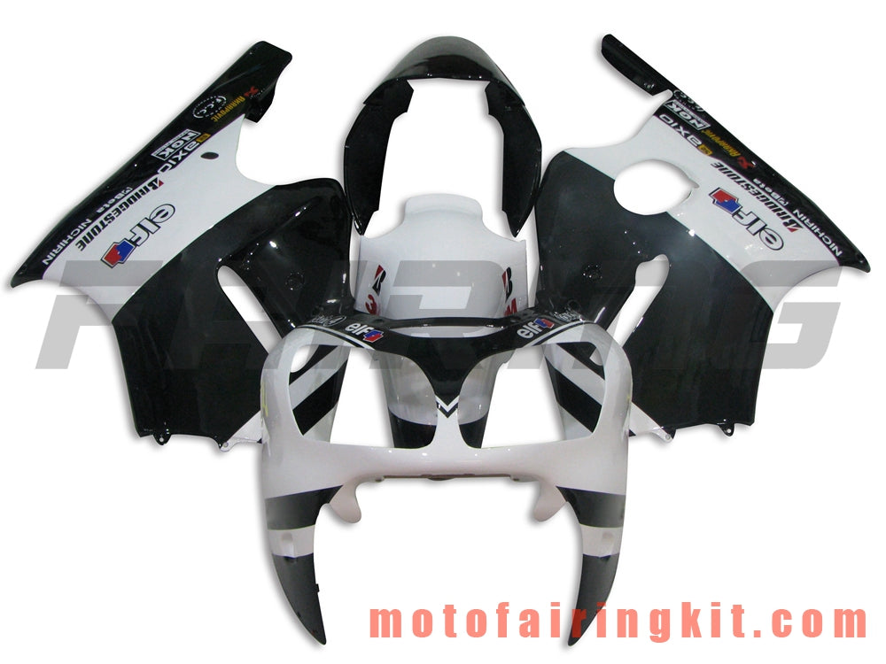 Kits de carenado aptos para ZX12R ZX-12R 2000 2001 ZX12R ZX-12R 00 01 Molde de inyección de plástico ABS Carrocería completa para motocicleta Marco de carrocería de posventa (blanco y negro) B005