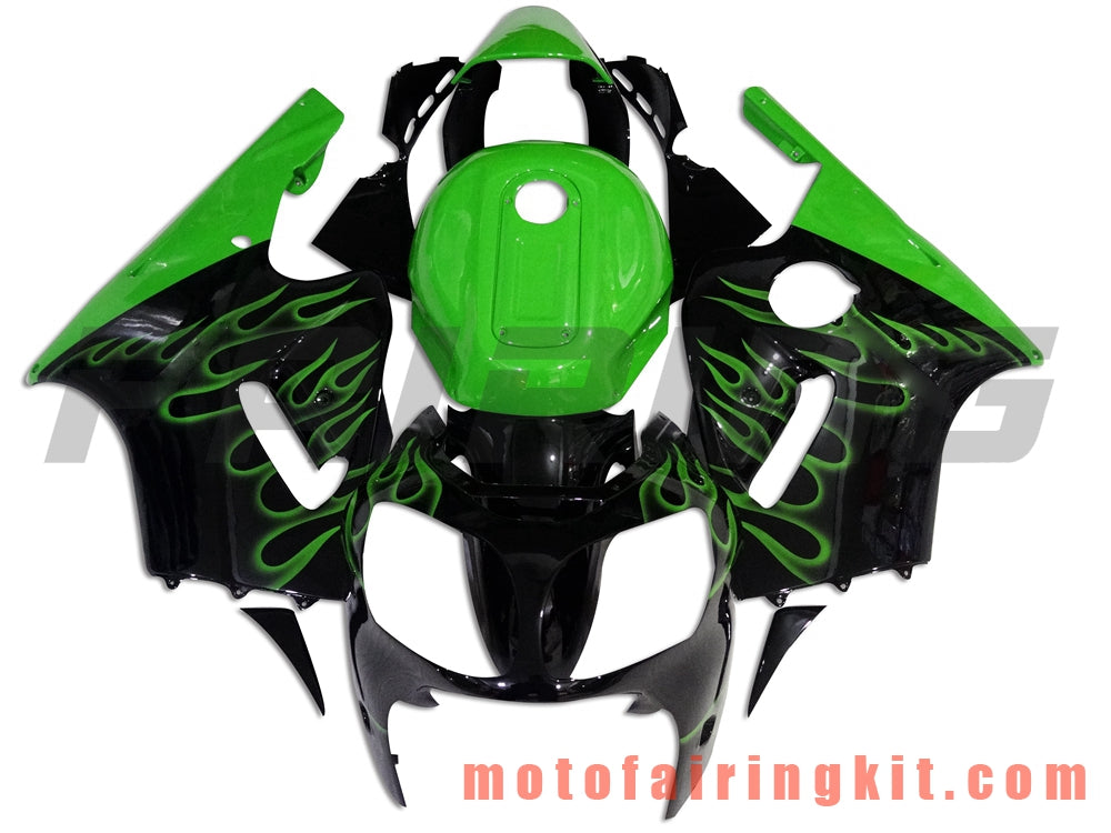 Fairing Kits Fit for ZX12R ZX-12R 2000 2001 ZX12R ZX-12R 00 01 Plastic ABS Injection Mold Complete Motorcycle Body Aftermarket Bodywork Frame (Black & Green) B006