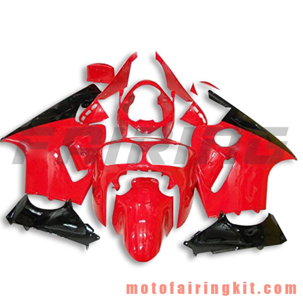 Kits de carenado aptos para ZX12R ZX-12R 2000 2001 ZX12R ZX-12R 00 01 Molde de inyección de plástico ABS Carrocería completa para motocicleta Marco de carrocería de posventa (rojo y negro) B017