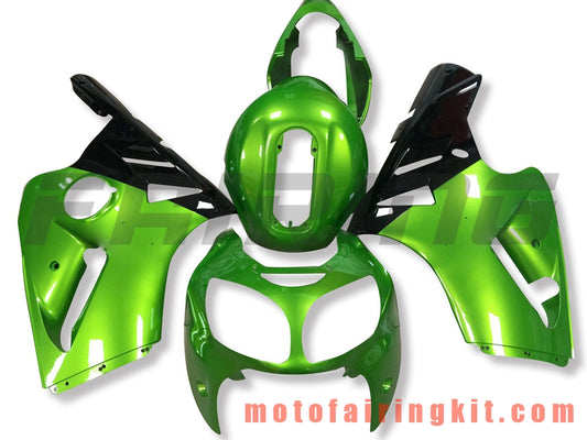 Fairing Kits Fit for ZX12R ZX-12R 2000 2001 ZX12R ZX-12R 00 01 Plastic ABS Injection Mold Complete Motorcycle Body Aftermarket Bodywork Frame (Green & Black) B019