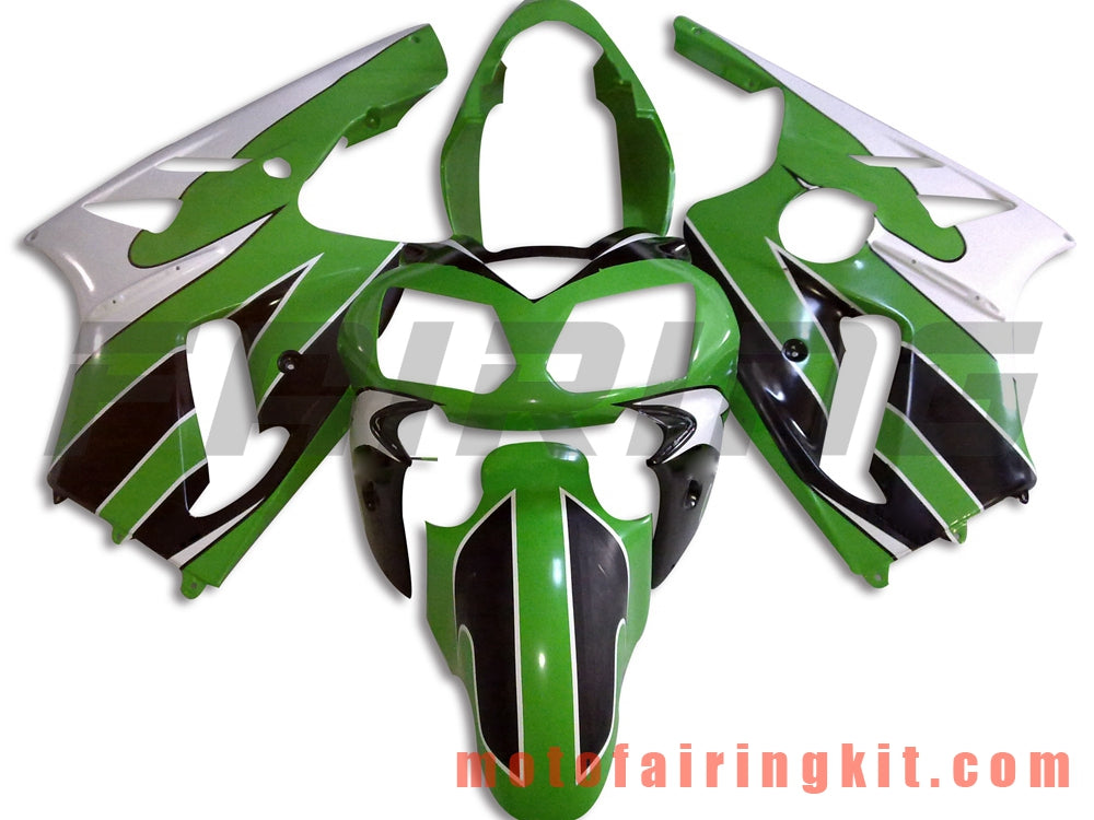 Kits de carenado aptos para ZX12R ZX-12R 2002 2003 2004 2005 2006 Molde de inyección de plástico ABS Carrocería completa para motocicleta Marco de carrocería de posventa (verde y negro) B001