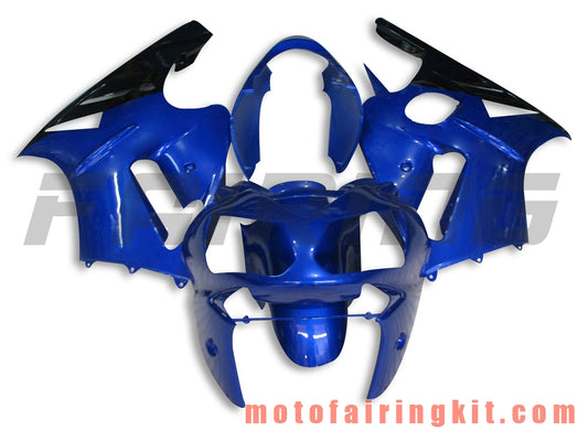 Kits de carenado aptos para ZX12R ZX-12R 2002 2003 2004 2005 2006 Molde de inyección de plástico ABS Carrocería completa para motocicleta Marco de carrocería de posventa (azul y negro) B003