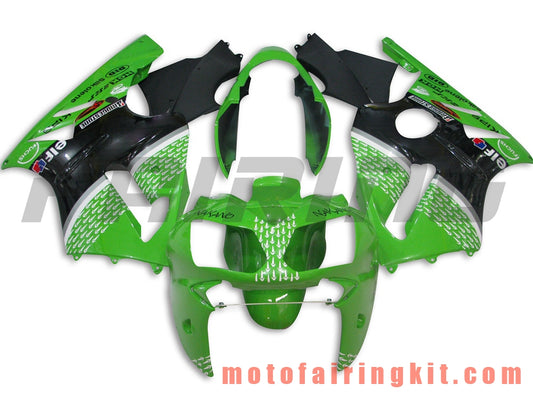 Kits de carenado aptos para ZX12R ZX-12R 2002 2003 2004 2005 2006 Molde de inyección de plástico ABS Carrocería completa para motocicleta Marco de carrocería de posventa (verde y negro) B004