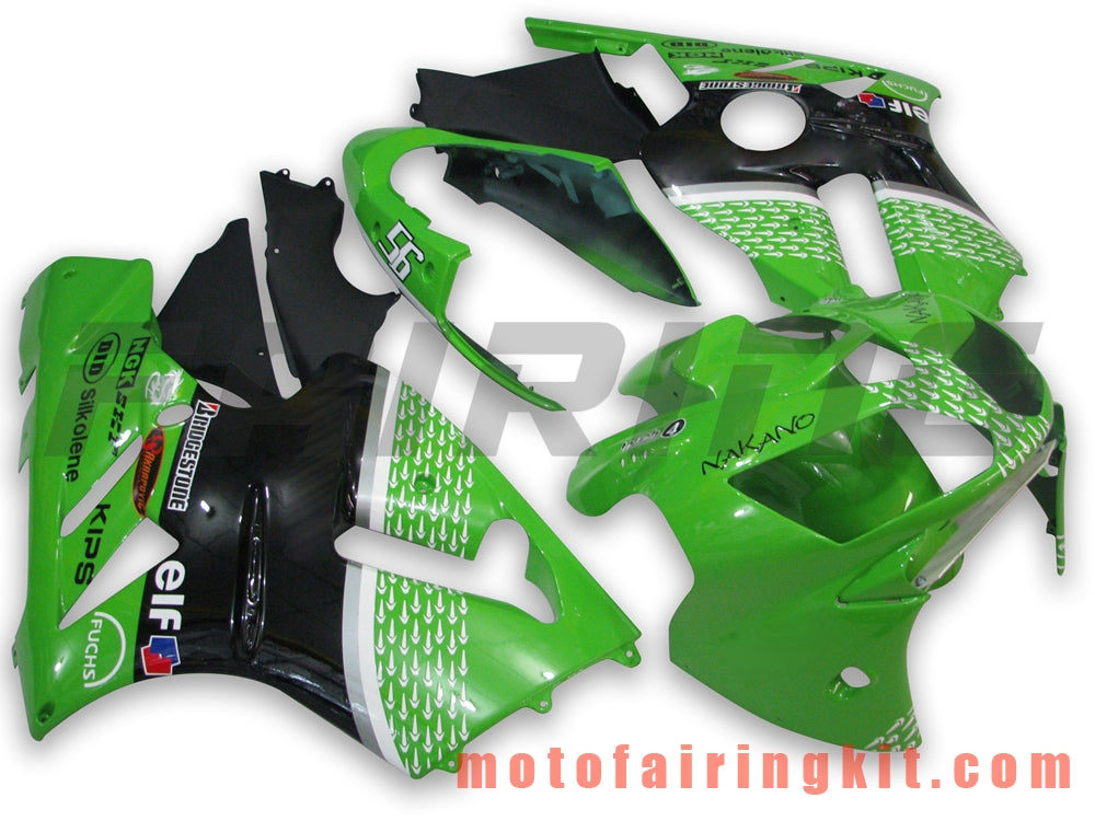 Fairing Kits Fit for ZX12R ZX-12R 2002 2003 2004 2005 2006 Plastic ABS Injection Mold Complete Motorcycle Body Aftermarket Bodywork Frame (Green & Black) B004