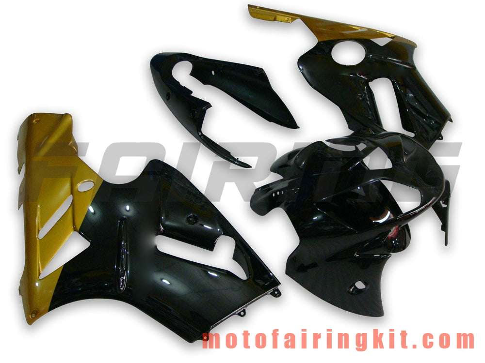 Fairing Kits Fit for ZX12R ZX-12R 2002 2003 2004 2005 2006 Plastic ABS Injection Mold Complete Motorcycle Body Aftermarket Bodywork Frame (Black & Gold) B009