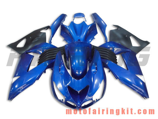 Kits de carenado aptos para ZX14R ZX-14R ZZ-R1400 2006 2007 2008 2009 2010 2011 Molde de inyección de plástico ABS Carrocería completa para motocicleta Marco de carrocería de posventa (azul y negro) B001